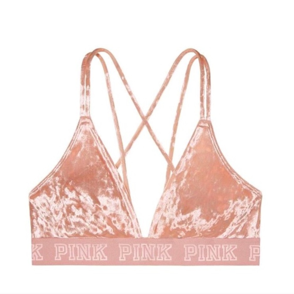 VICTORIAS SECRET PINK VELVET BRALETTE